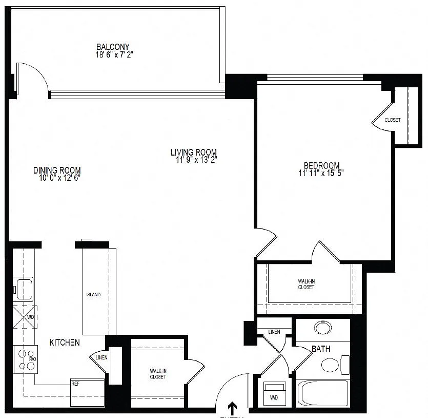 Floor plan 1 Bedroom 1 Bath 942 SF 11ir