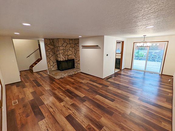 Living room and dining area