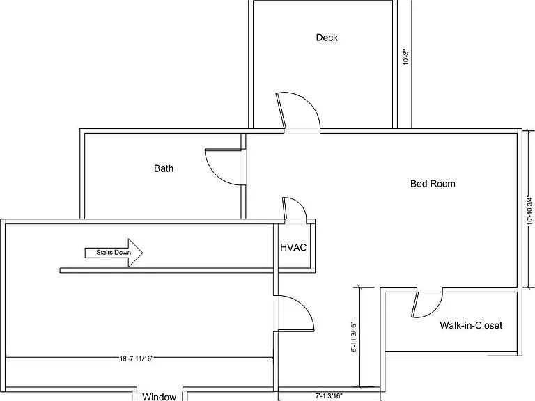 Upstairs layout
