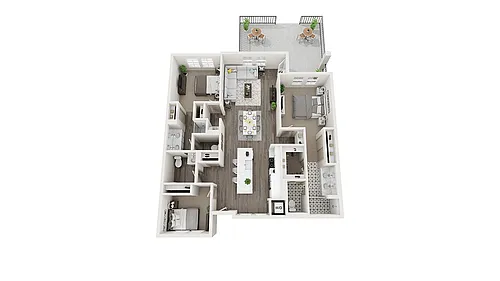 Floor plan 3 Bedroom + 2.5 Bath | Arrive II