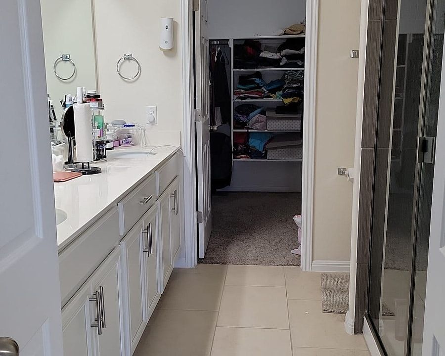 master bath with huge closet