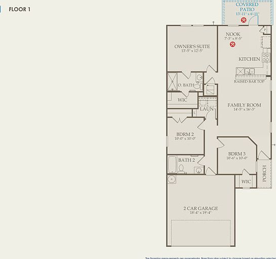 Adams Floor Plan, Quick Move-In Home, Floor 1
