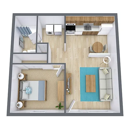 Floor plan One Bedroom 11A
