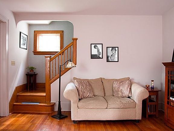 Oak Banister in Living Room