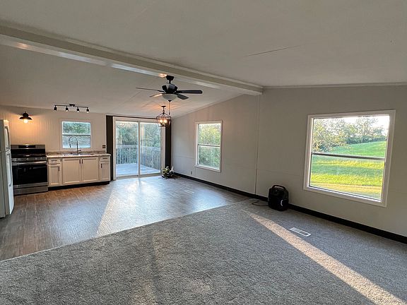 living room, dining, kitchen