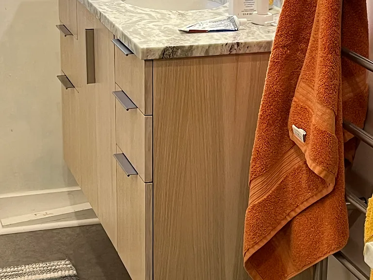 Electric heated towel bar.