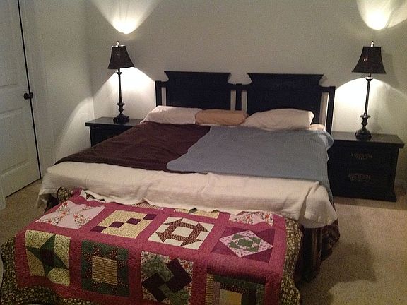 Master with walk-in closet.