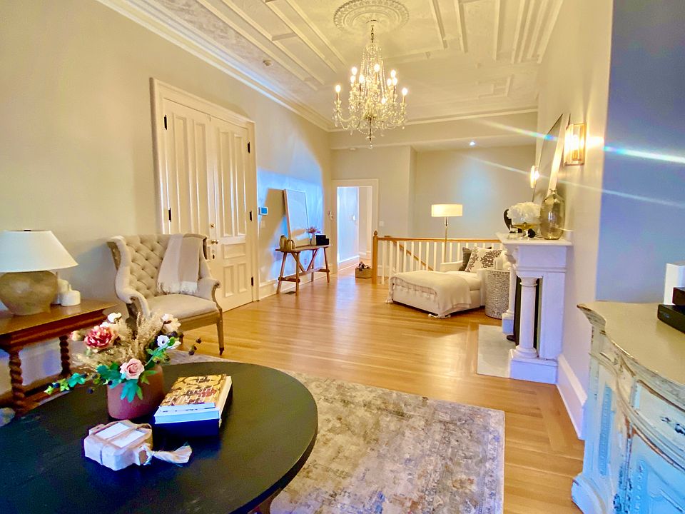 Parlor level Living room from bay windows.