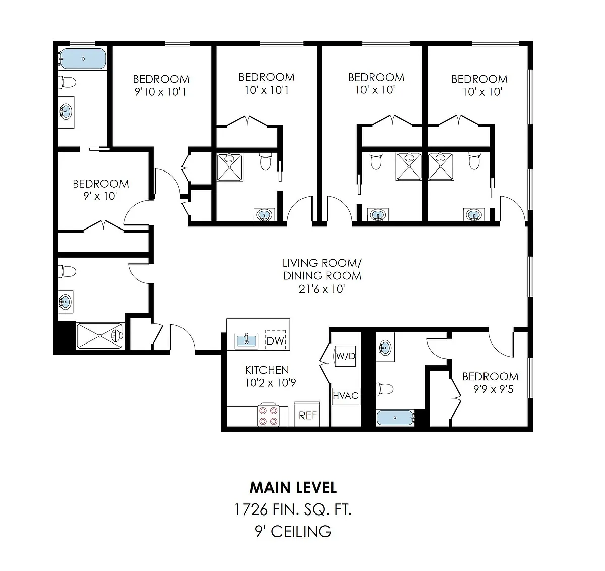 Floor plan Private Bath - 6 Person Suite