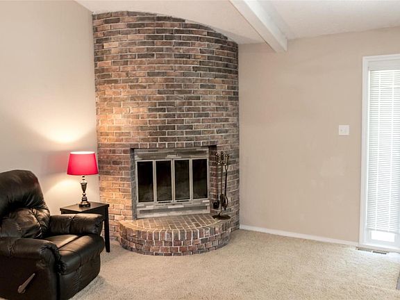Woodburning fireplace in the living room