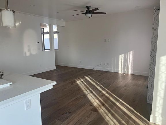Open floor plan looking out from the kitchen counter