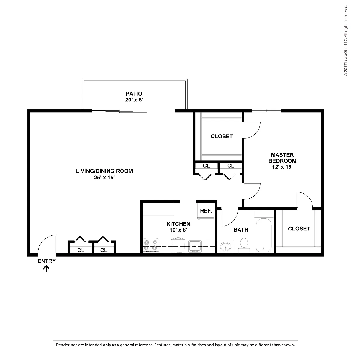 Floor plan One-Bedroom