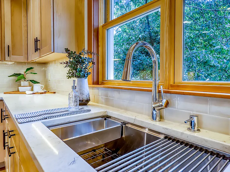 Stainless steel double sink