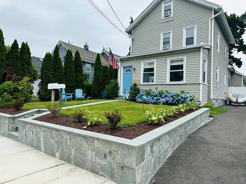 Newly finished front wall