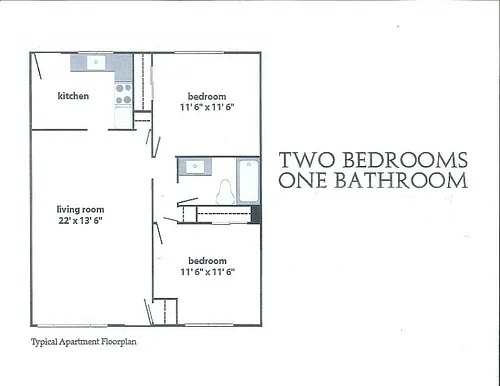 Floor plan 2Bed