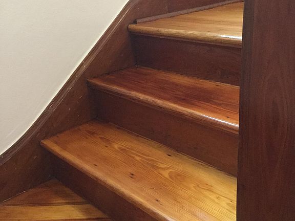 Newly refinished stairs