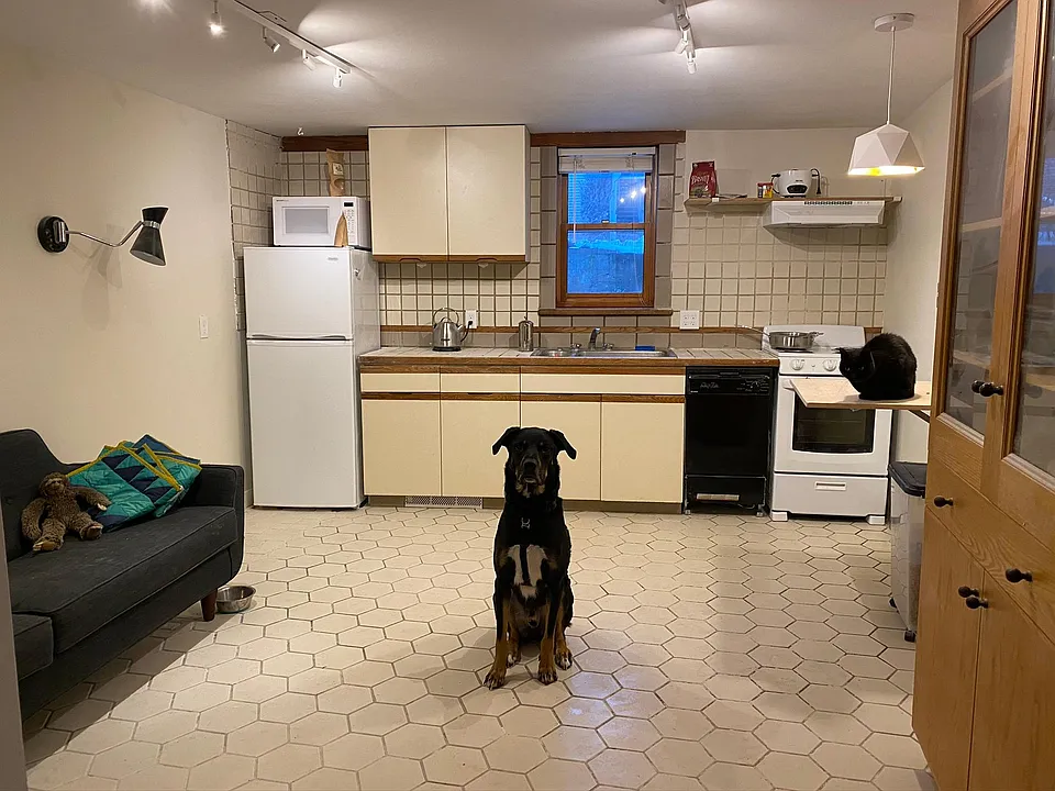 Unit kitchen/living area.