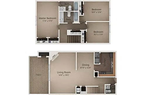 Floor plan The Pine Townhome