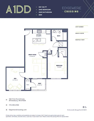 Floor plan A1DD
