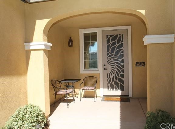 Sitting area with security door.