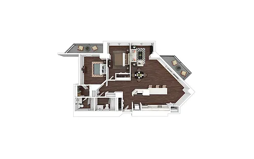 Floor plan B13 - Renovated