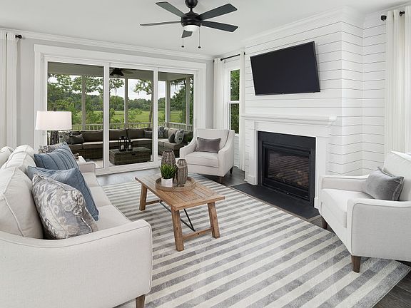 Great room with fireplace - Representative