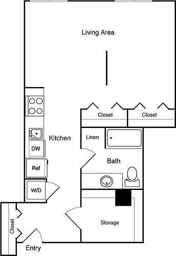 Floor plan Studio 418 NW