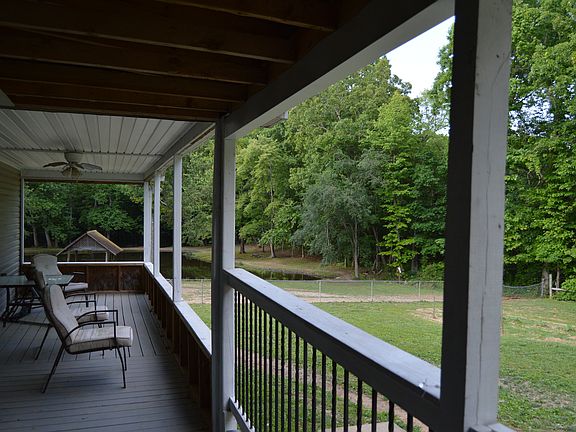 back porch overlooking yard