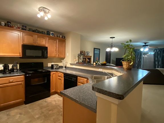 Kitchen with open floor plan