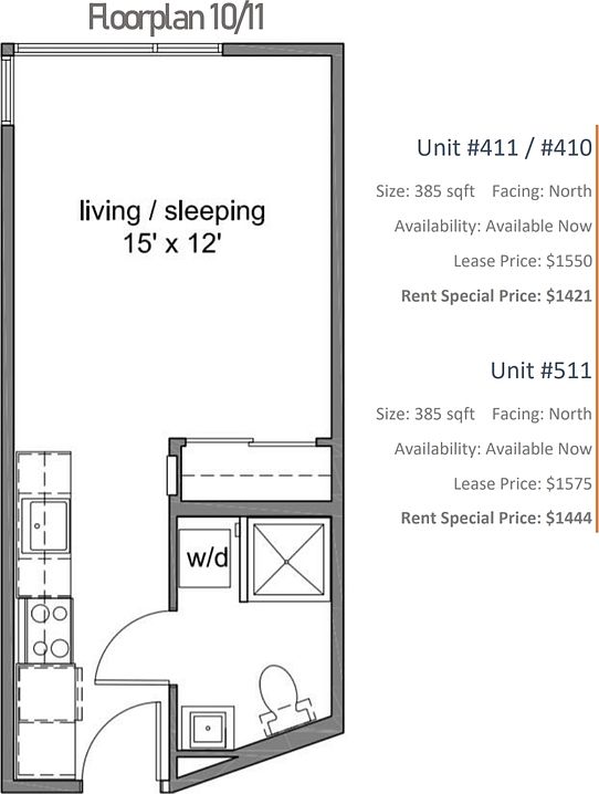 Unit 410, Unit 411, Unit 511