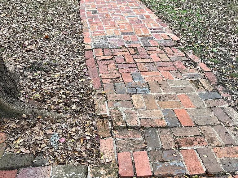 Original Bricks walkway to Back