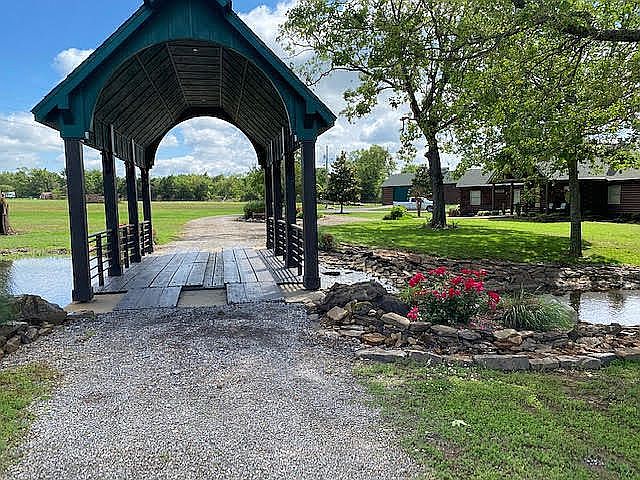 Covered Bridge in Driveway
