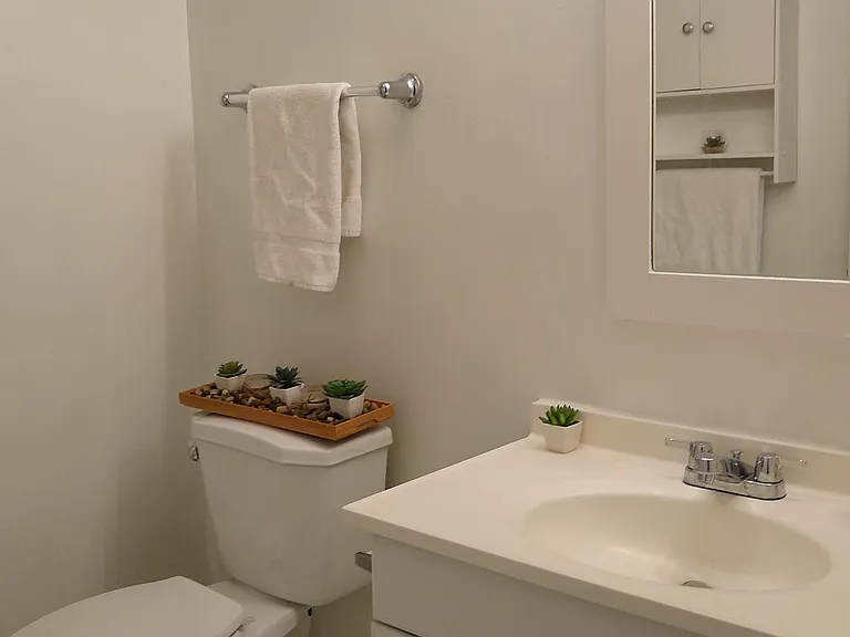 full bath with shower off hallway