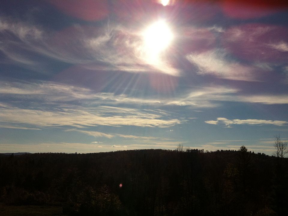Looking due south from homes
