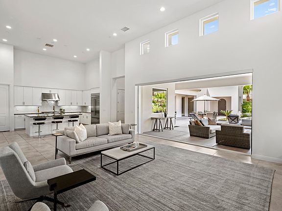 Living room with window wall