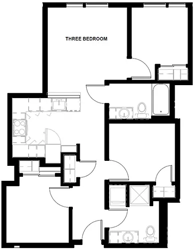 Floor plan Three Bedroom
