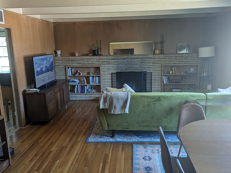 Living room and dining room