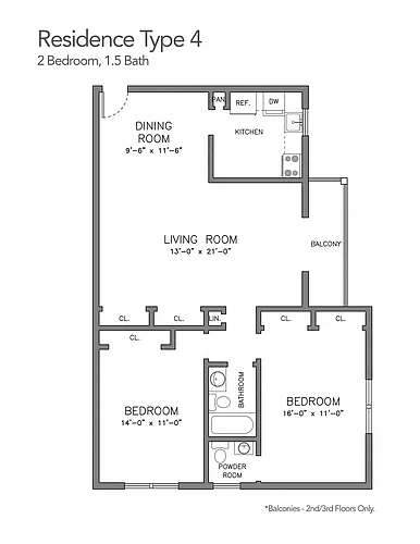 Floor plan Sutton Hill Type 4