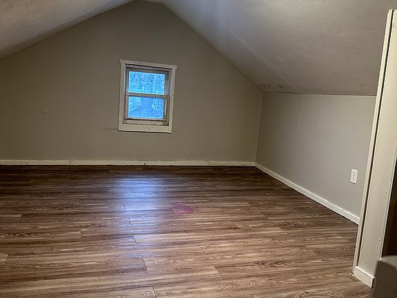 Half of finished attic space