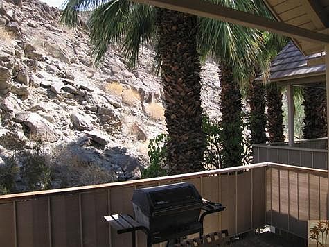 Very private deck - right up against the mountains