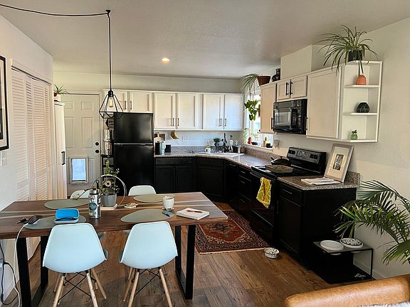 updated kitchen with brand new fridge