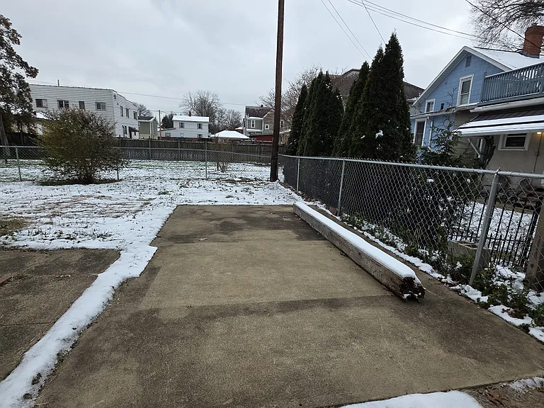 View of the patio in the back yard.