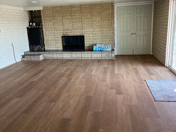Living room area. Fireplace is currently not usable.