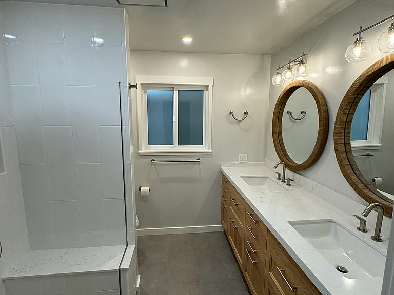 Master bathroom with walk in shower
