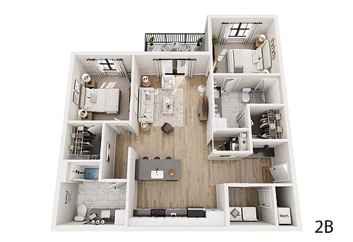 Floor plan 2B