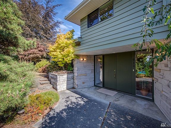 Classic stacked stone entrance.