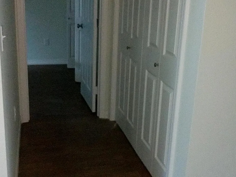 Washer and dryer hookups or in the closet along with space f
