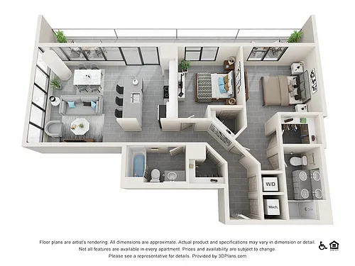 Floor plan Two Bedroom D