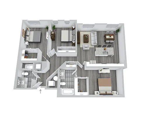 Floor plan Three Bedroom