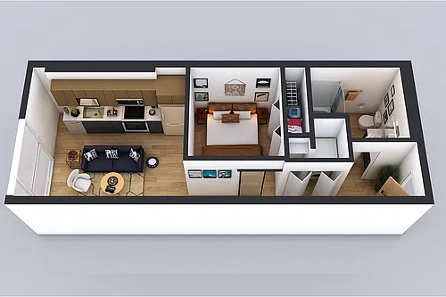 Floor plan A1 1 Bedroom
